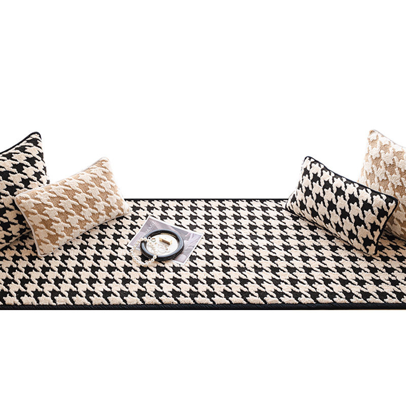 Houndstooth bay window mat window sill cushion autumn and winter 2025 new style balcony bedroom tatami mat light luxury customization