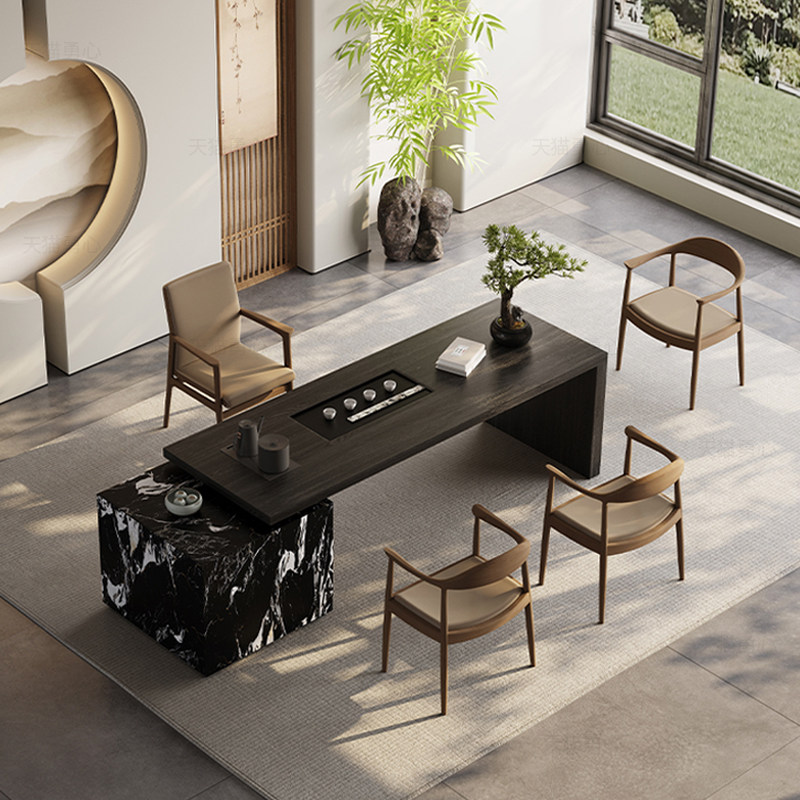 勇心茶桌椅组合高定轻奢办公室冲泡一体会客接待桌椅茶台茶几,淘宝优惠券,粉丝福利购,淘宝优惠卷