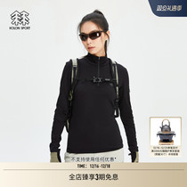 KOLON SPORT LONG Outdoor Casual Clothing Women Sports Inside Lap Top Camping Semi-Zipped Long Sleeve T-shirt