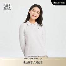 KOLON SPORT lon womens outdoor casual clothes knit elastic movement Long sleeves Bottom POLO Paul shirt