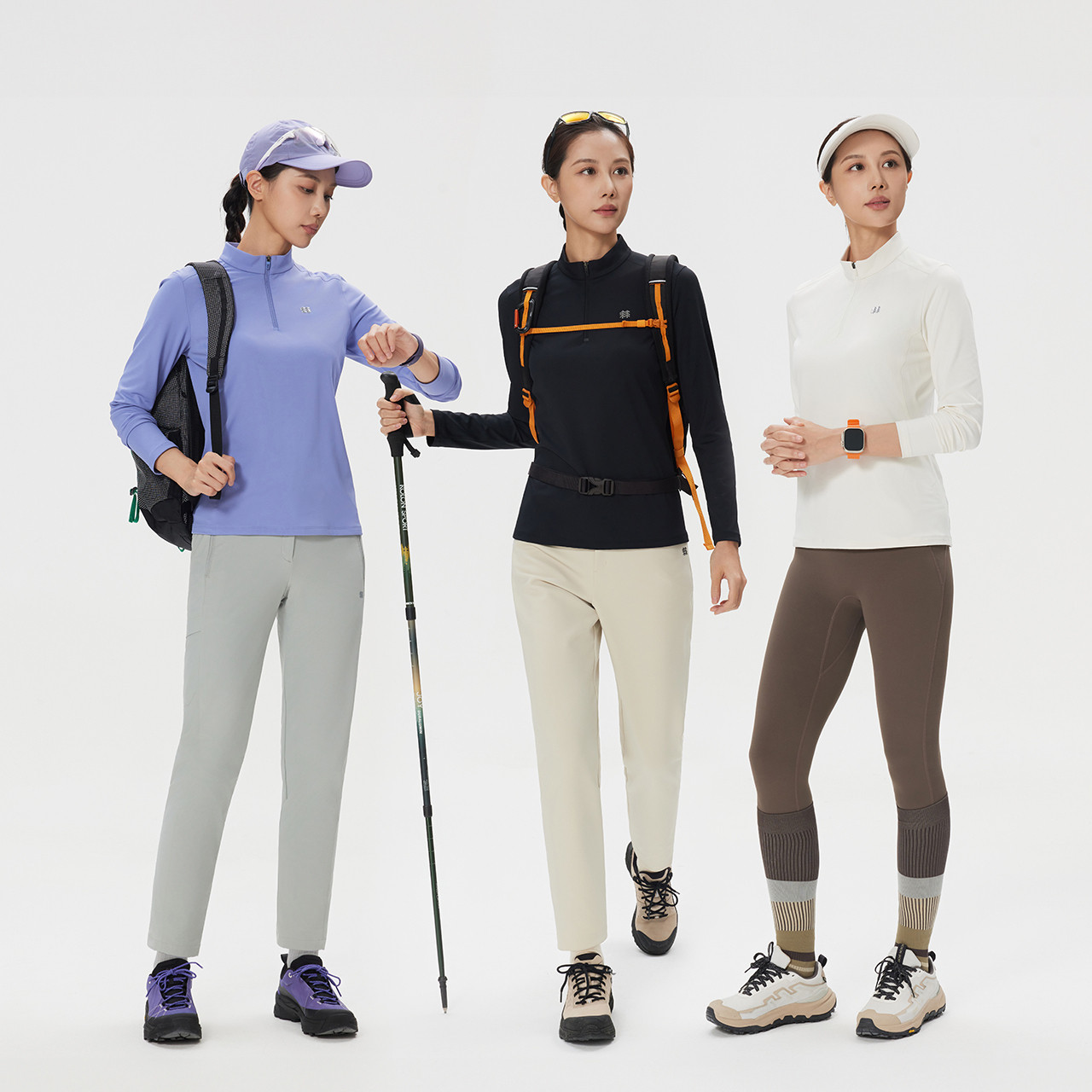 KOLON SPORT可隆户外休闲衣女士微拉绒半拉链长袖T恤弹力内搭,淘宝优惠券,粉丝福利购,淘宝优惠卷