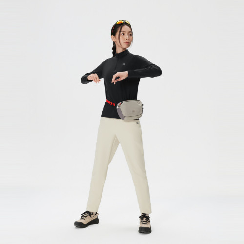 KOLON SPORT可隆吸湿速干T恤男女徒步NATURETOP半拉链长袖T恤 - 图2