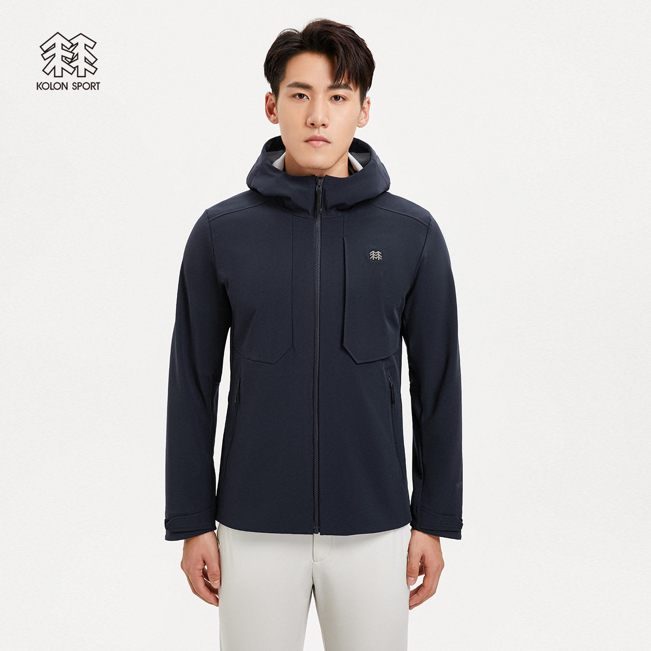 KOLON SPORT可隆户外GORE-TEX戈尔3L软壳防风防泼水夹克外套上衣_虎窝淘