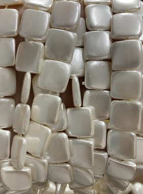 天然贝珠圆形正方形 巴洛克 阿飘异形仿珍珠色DIY项链手链配件