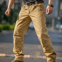 2023 Autumn Winter New Tactical Pants Men Loose Straight Barrel Fit Pants Long Pants Outdoor Casual Pants Wear-proof and splash-proof water