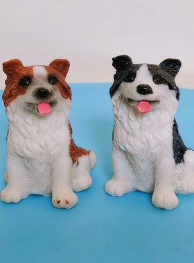 迷你边牧小狗摆件配饰微景观饰品