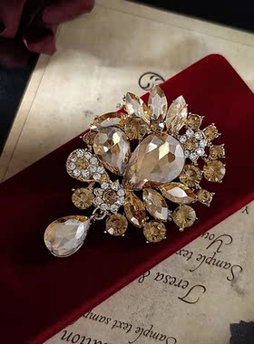 高级感法式复古胸针轻奢气质大别针欧美宫廷胸花配饰品女高档精致