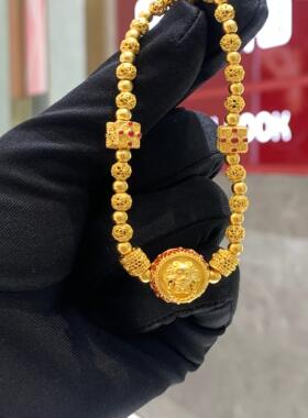 周大福龙腾鼓乐椒图衔环黄金手链