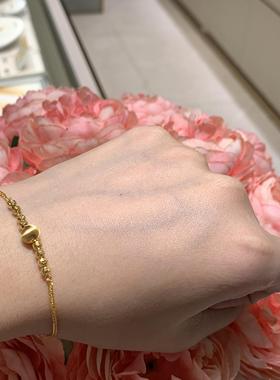 周大福黄金猫眼石手链简约时尚款