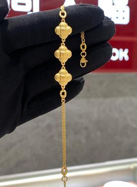 周大福海棠窗黄金足金手链