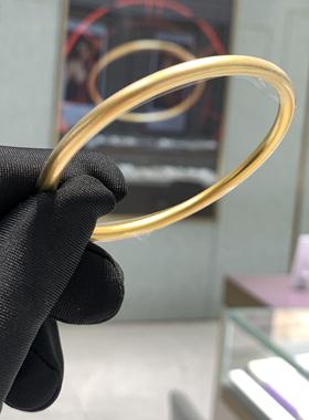 周大福实心素圈黄金手镯