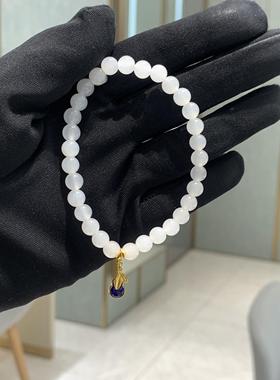 周大福福禄葫芦黄金和田玉手链