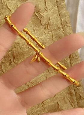 周大福古法节节高升竹节手链