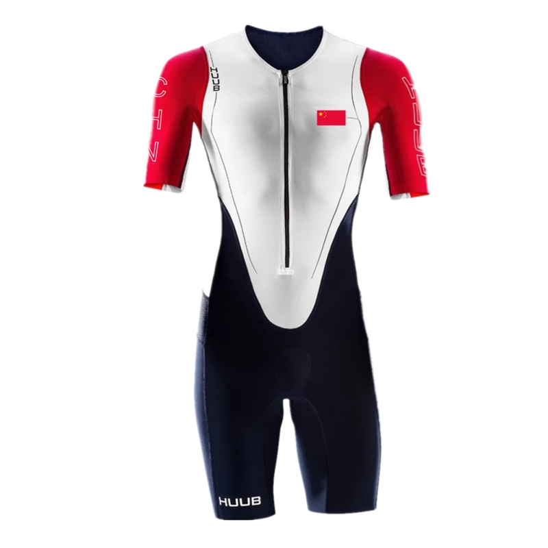 huub铁人三项夏季骑行服男自行车公路连体紧身专业比赛服铁三服 - 图3