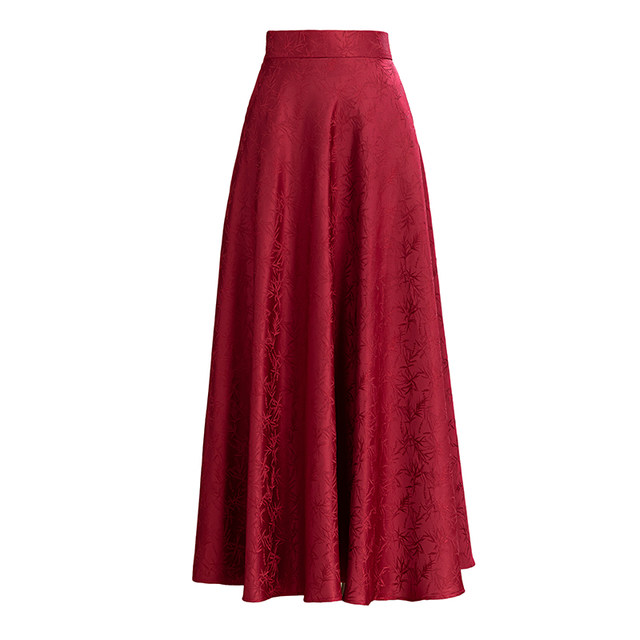 Jianing Clothing Long Skirt Umbrella Skirt Retro A-Line Swing
