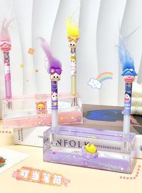 入油大长方形卡通创意漂浮液体流沙桌面摆件装饰