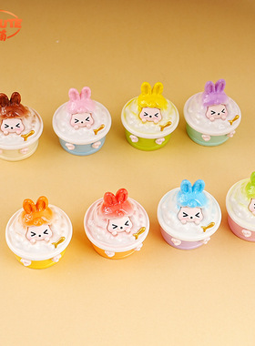 新款马卡龙色树脂摆件铃铛摇摇乐家居办公桌面