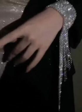 欧美夸张闪手链 网红流苏手环满钻时尚气质手镯饰品