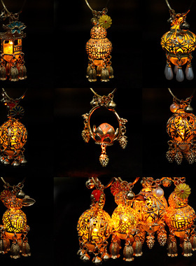 复古宫廷古装配饰发光吊坠灯笼手镯手环古风汉服百搭首饰发钗