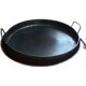 Wrought iron round flat-bottomed iron plate pot, heightened and thickened, uncoated scallion pancakes, pancakes, egg-filled pancakes, fried dumplings, potstickers