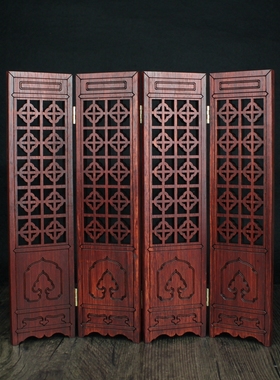 屏风隔断小摆件DIY木制复古