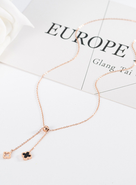 未镶嵌钛钢日韩风现货锁骨链