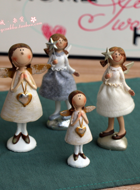 天使树脂圣诞节布景小摆件