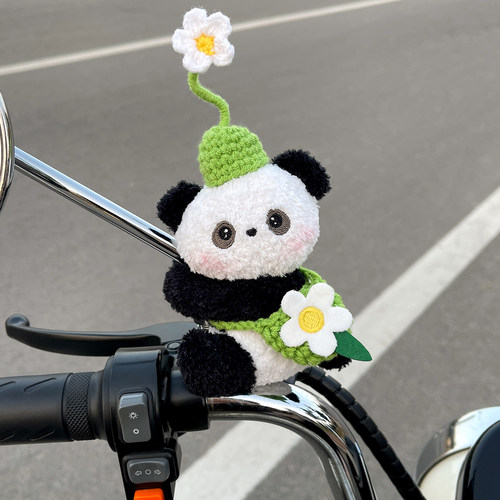 电动车装饰小配件卡通可爱电瓶车摩托车后视镜防盗玩偶公仔挂件女 - 图3