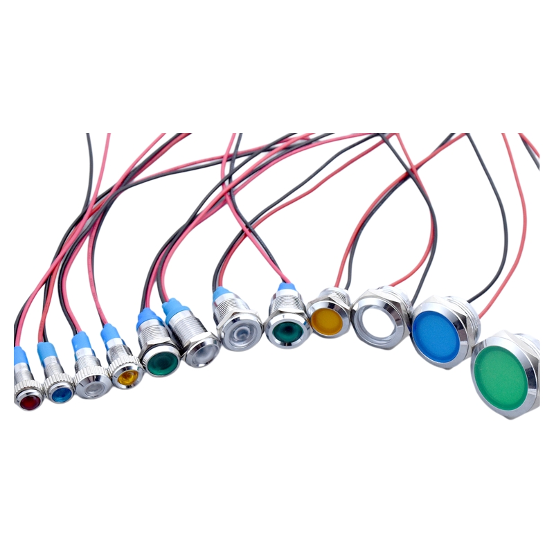 带线金属LED信号指示灯3V5V12V24V防溅水6/8/10/12/16/19/22mm - 图3