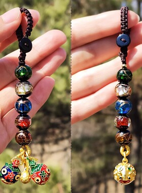 男女香灰琉璃吞金兽钥匙扣宫廷风