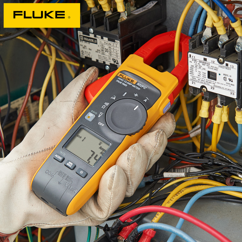 福禄克F902FC数字钳形电流表fluke高精度钳型表数显钳式万用表 - 图0