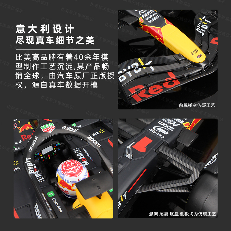 比美高f1车模1:18红牛RB19大号方程式模型赛车仿真合金 维斯塔潘 - 图2