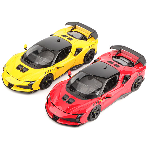 比美高新品1:24法拉利SF90 XX Stradale赛道版超跑模型车合金车模 - 图0
