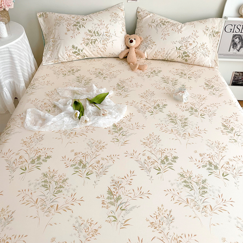 夏季全棉单件100单人学生宿舍床单 谷蝶床单