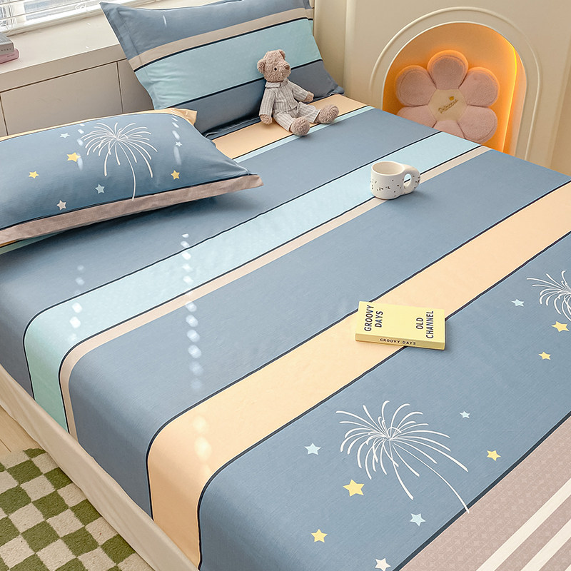 纯棉单件100加厚儿童学生单人床单 谷蝶床单