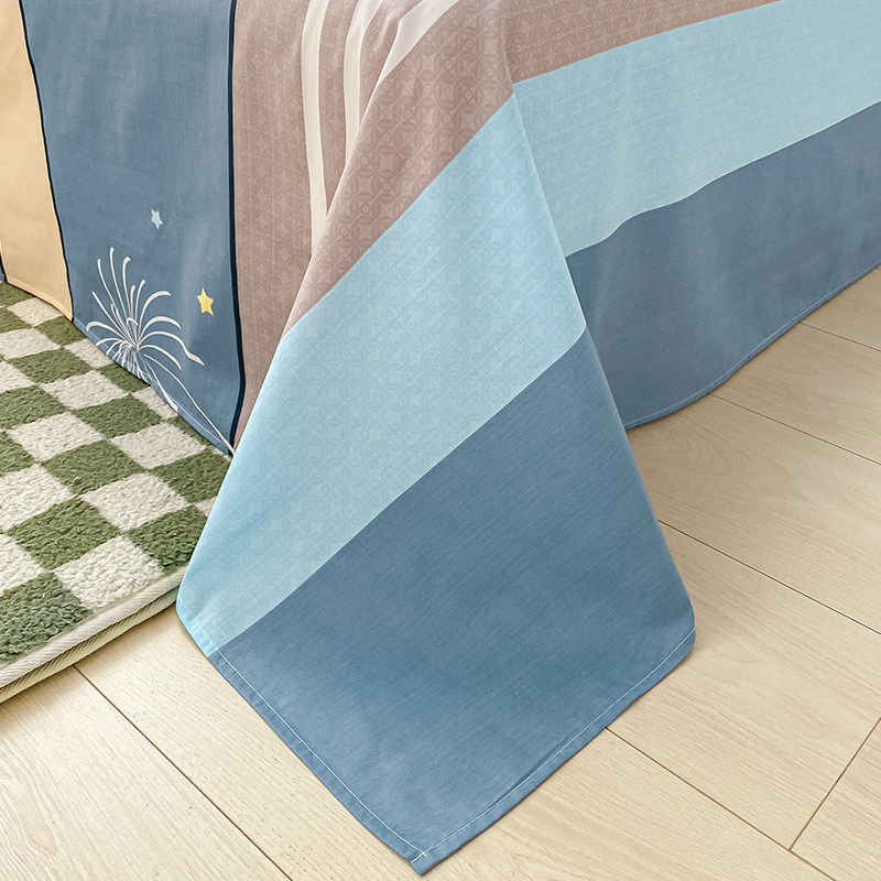 纯棉单件100加厚儿童学生单人床单 谷蝶床单