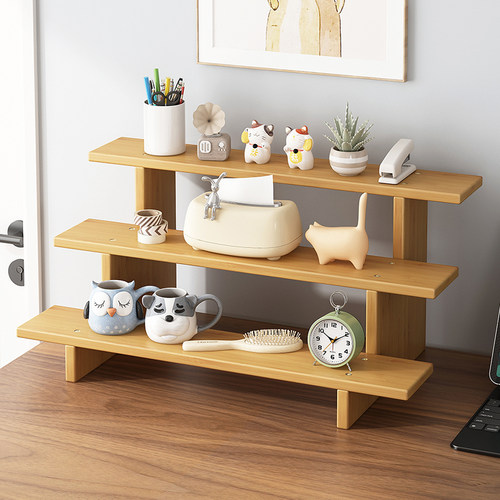 多功能置物架多层收纳架家用客厅桌面书架简易办公室桌上摆放架子 - 图0