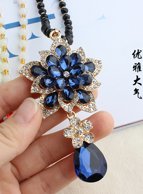 禾悦饰品水晶女项链时尚百搭