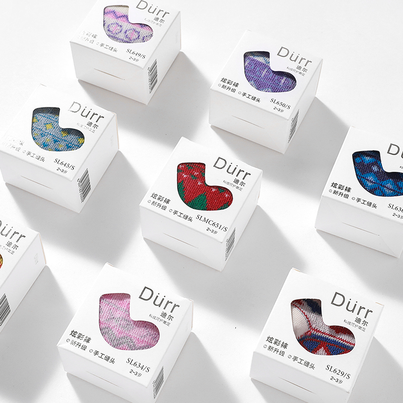 Durr迪尔儿童袜子秋冬舒适保暖婴儿宝宝袜男女童棉袜炫彩袜机能袜 - 图3