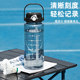 Large capacity water cup with straw, high temperature resistant
