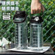 Large capacity water cup with straw, high temperature resistant