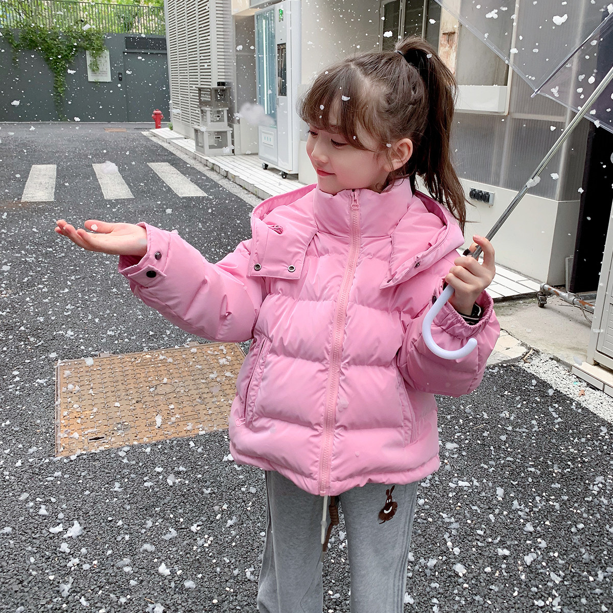 鱼儿妈 女童免洗羽绒服2025冬装新款儿童外套90面包服,淘宝优惠券,粉丝福利购,淘宝优惠卷