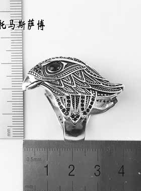 托马斯萨博纯银朋克风聚会戒指