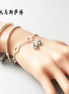 托马斯萨博领结925银首饰品吊坠