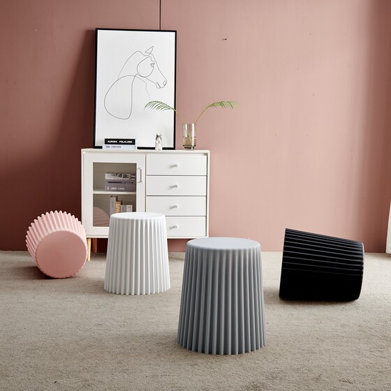 Nordic style simple cosmetic plastic stool