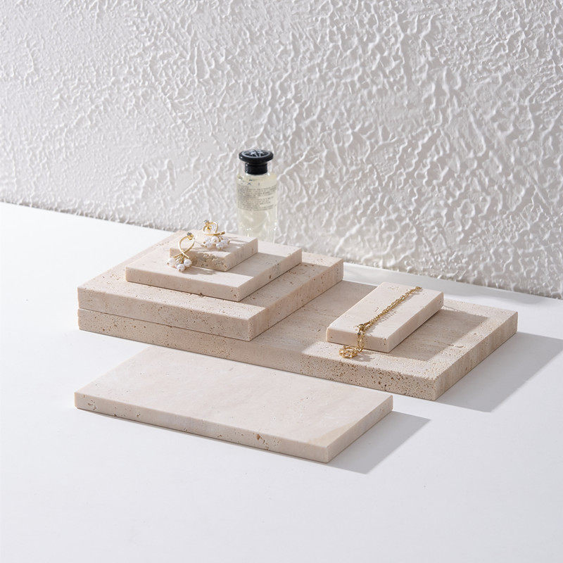 侘寂风洞石大理石托盘摆件装饰品珠宝陈列展示香薰蜡烛置物收纳盘,淘宝优惠券,粉丝福利购,淘宝优惠卷