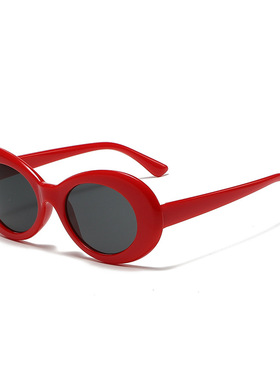 白色圆框墨镜女 ins欧美风太阳镜男时尚潮流个性防紫外线眼镜