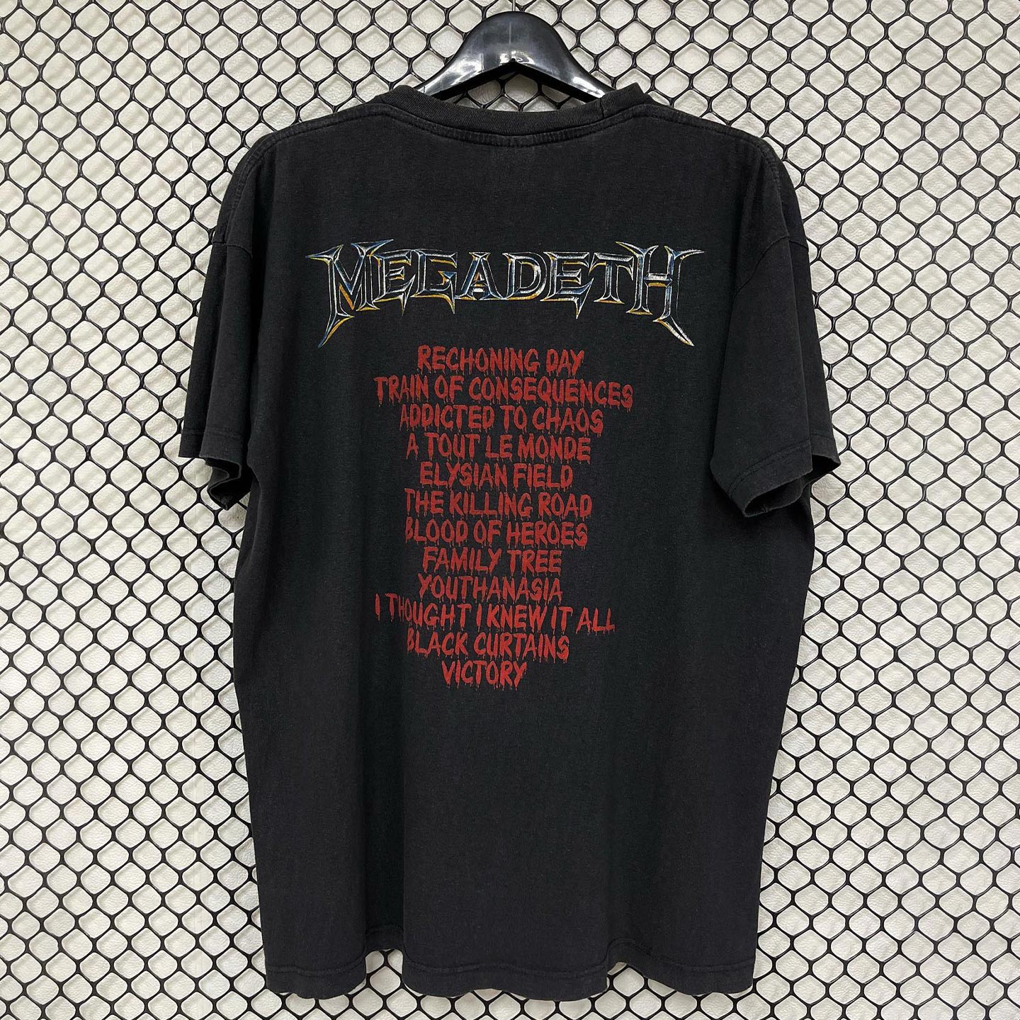 麦格帝斯Megadeth重金属乐队美式复古vintage高街潮牌短袖t恤男女 - 图0
