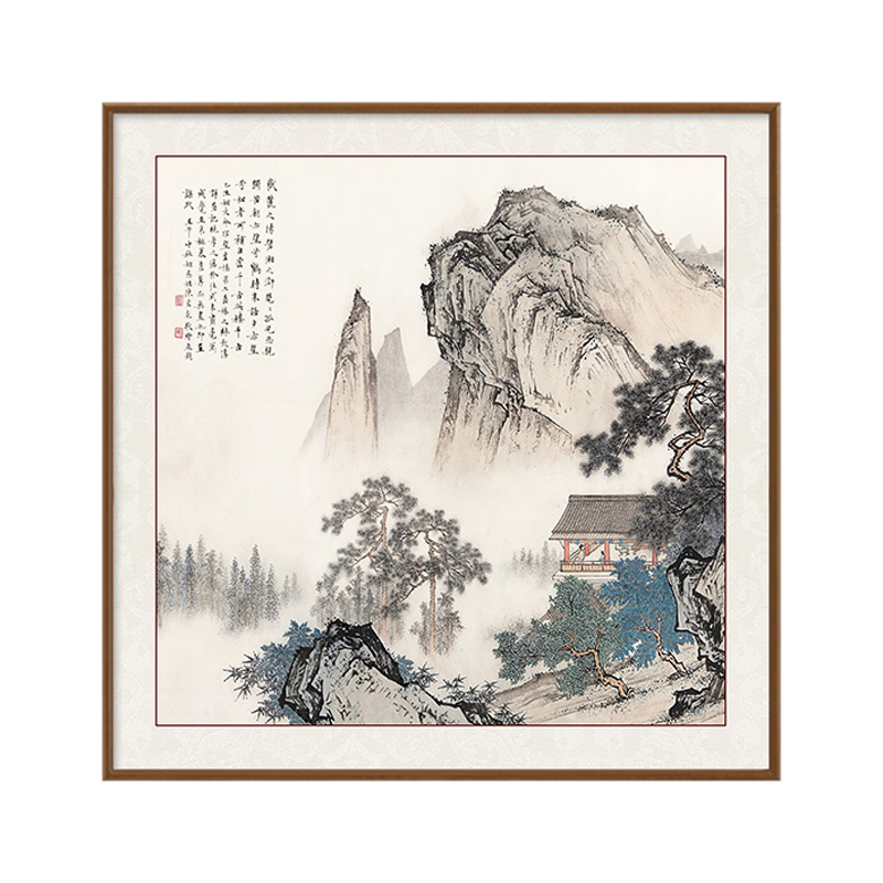 新中式山水画入户玄关装饰画餐厅壁画客厅沙发背景墙画中国风挂画