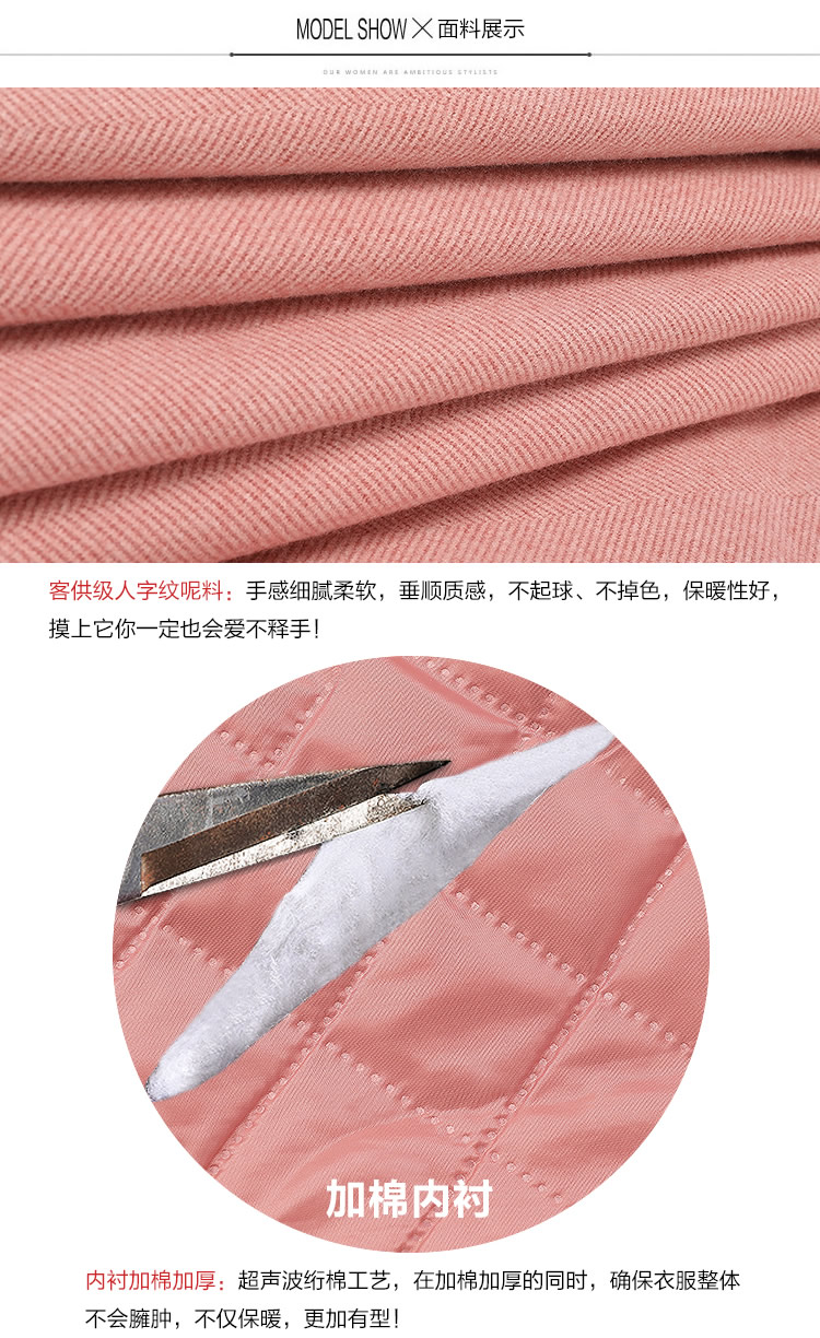 反季清仓网红毛中长款赫本风呢大衣 梦蝶婷服饰毛呢外套